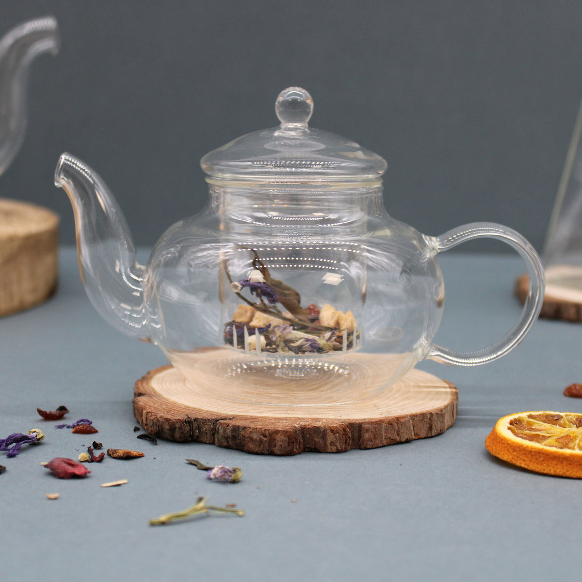 Glass teapot with tea infuser – Round Pearl – 400 ml