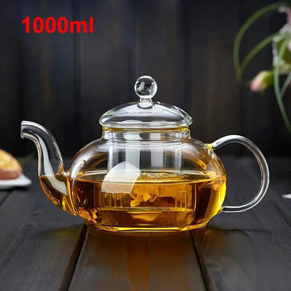 Theepot van borosilicaatglas