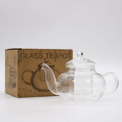 Glass teapot with tea infuser – Round Pearl – 400 ml