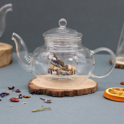 Glass teapot with tea infuser – Round Pearl – 400 ml