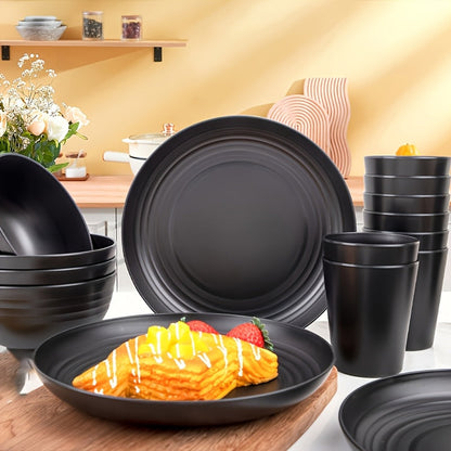 Shatterproof Tableware Set for Camping & Home (16pcs)-3