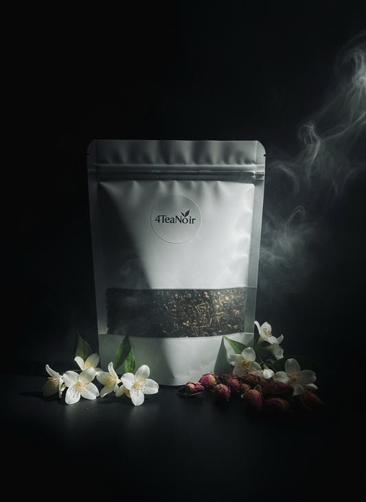 Mysterieuze 4TeaNoir met jasmijn en rozenknopjes
