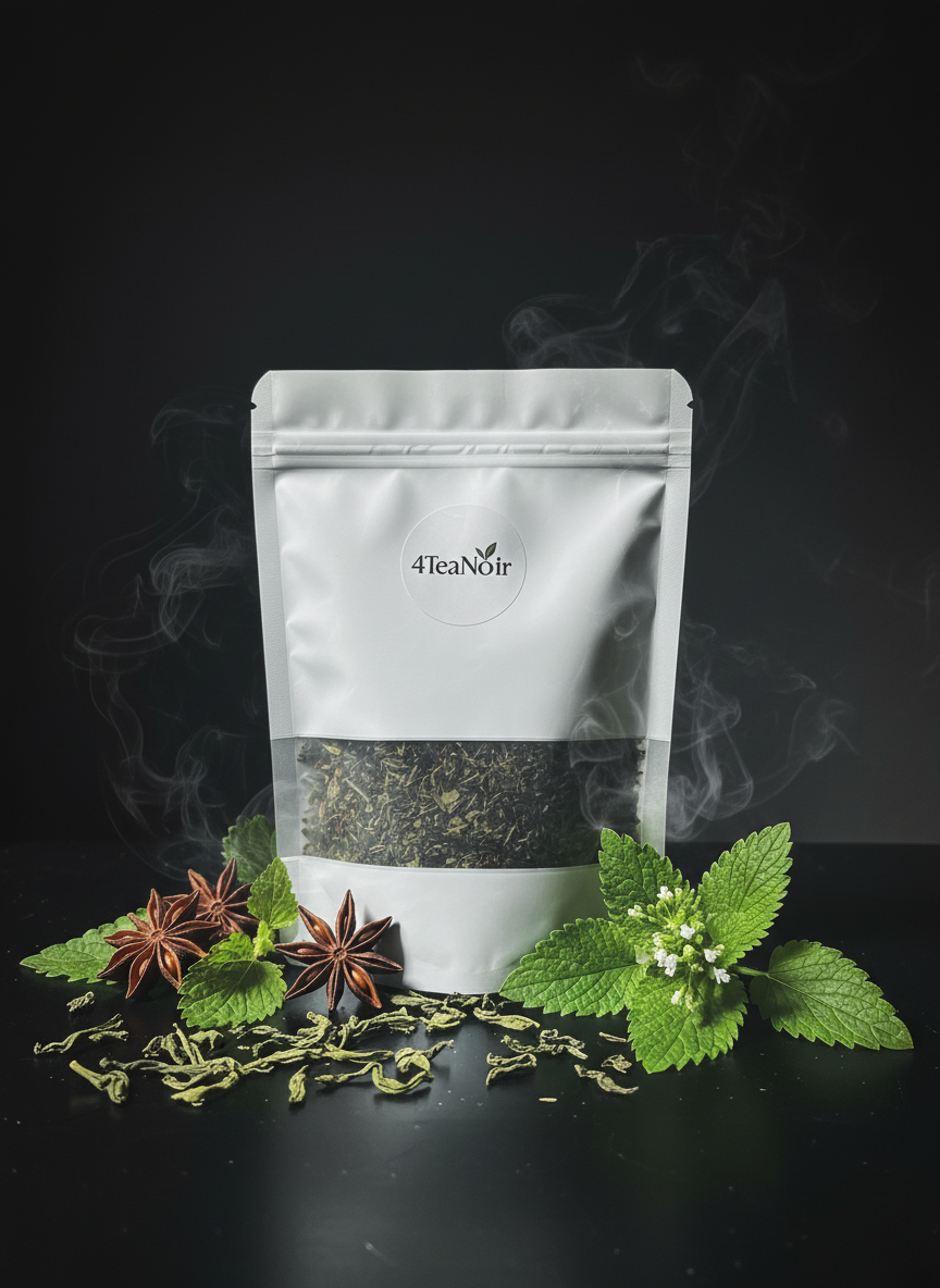 Mysterieuze 4TeaNoir met steranijs, groene thee en citroenmelisse