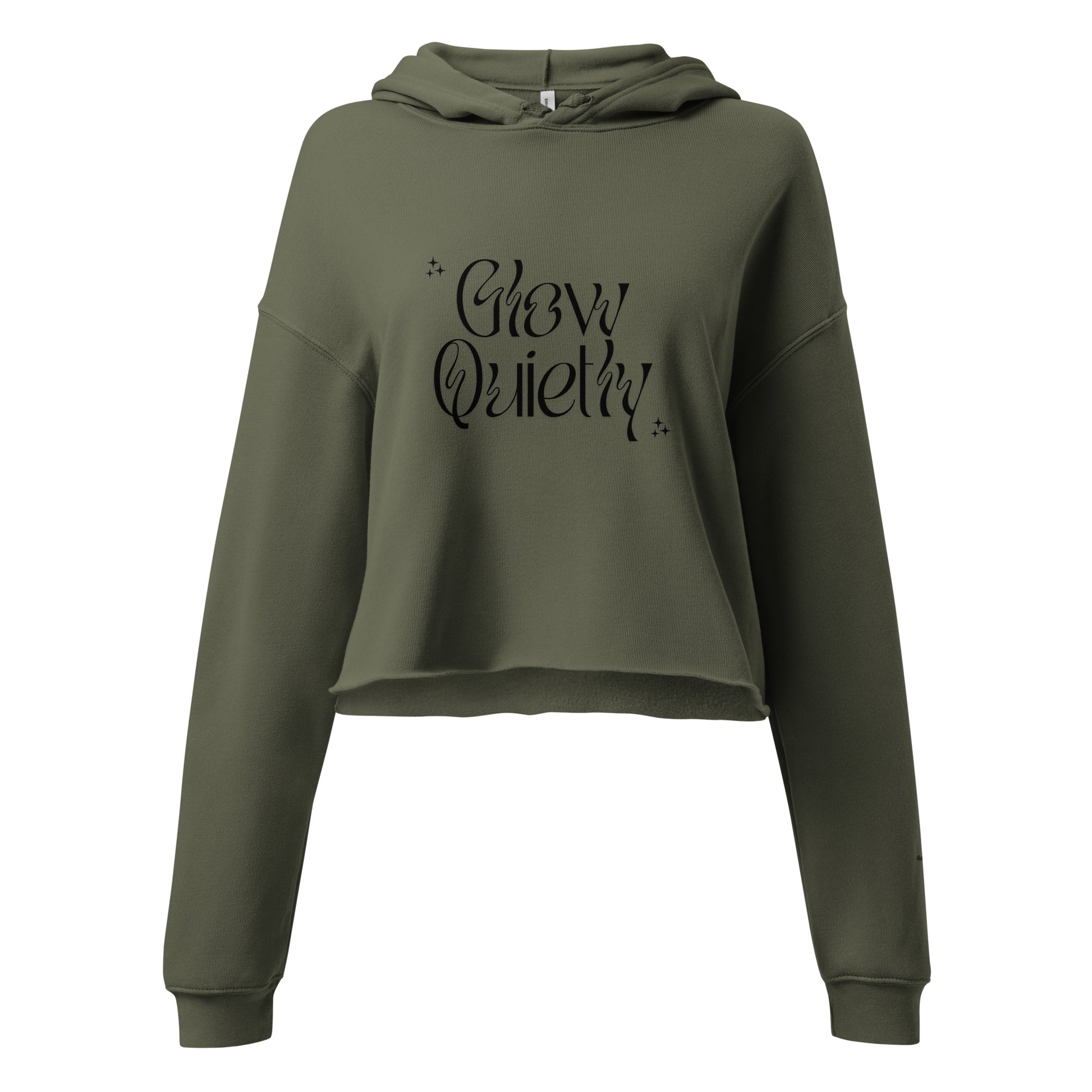 Hoodie Glow Quietly, back Shine loudly.4Teanoir. Green